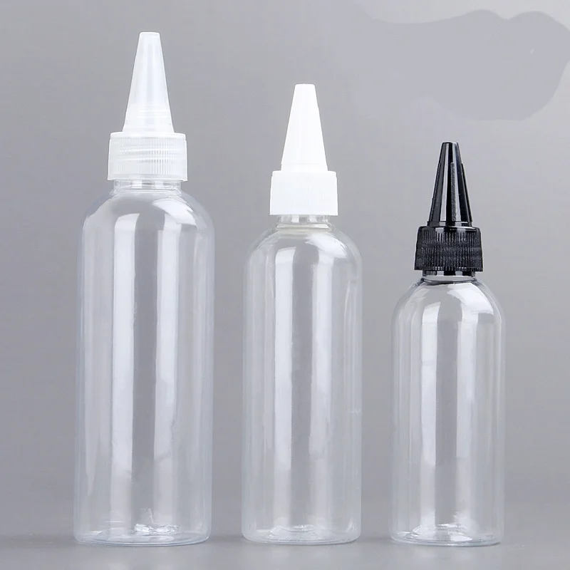 

30ml 1oz 50ml 60ml 100ml 1oz 2oz 8oz 120ml 150ml 200ml 250ml 300ml plastic round clear pet bottle with Twist Top Caps for glue