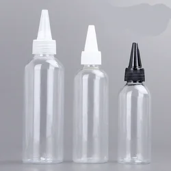 30ml 1oz 50ml 60ml 100ml 1oz 2oz 8oz 120ml 150ml 200ml 250ml 300ml plastic round clear pet bottle with Twist Top Caps for glue