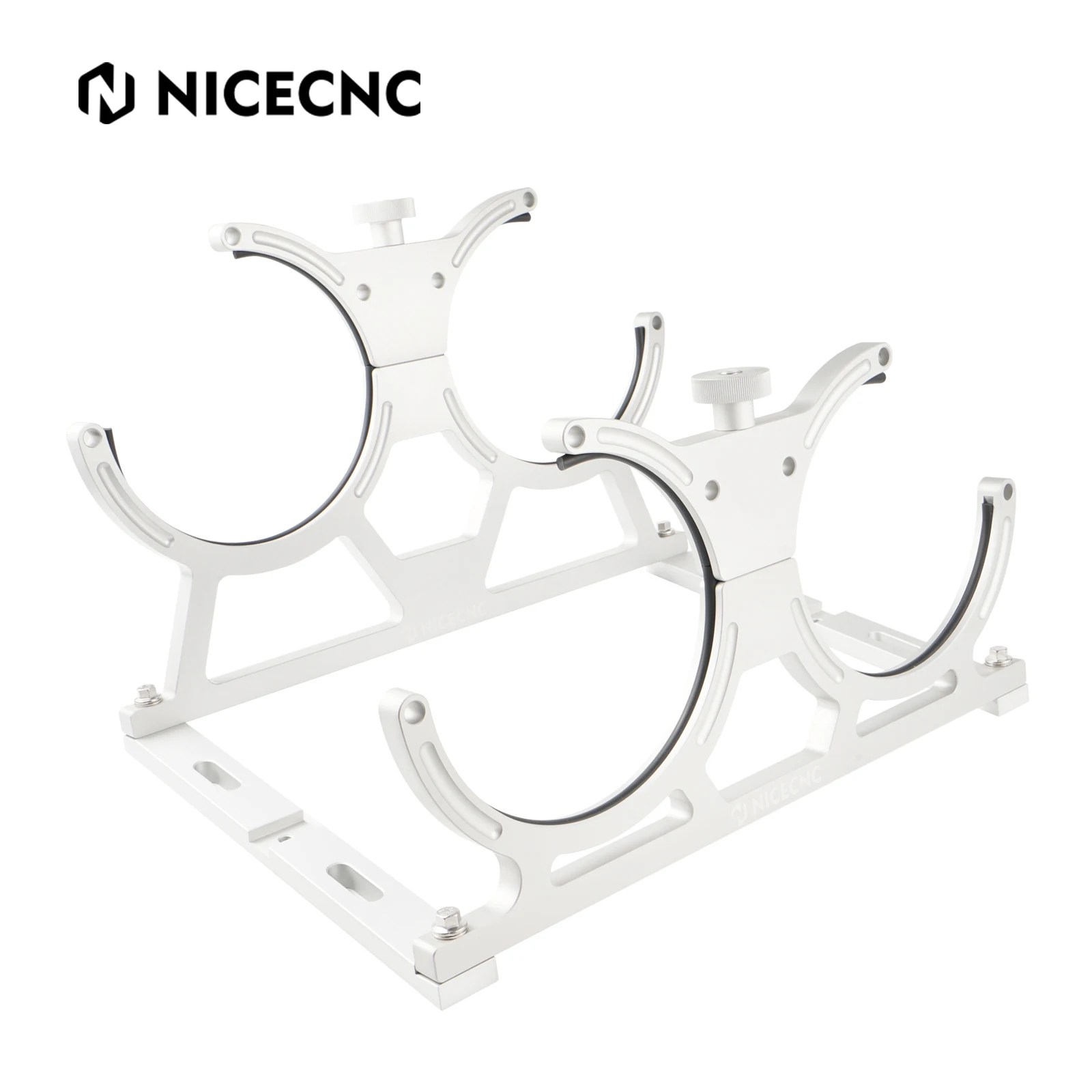 NICECNC Billet Aluminum Dual Nitrous Bottle Bracket for 10lb & 25lb Nitrous Bottles Universal Car Accessories