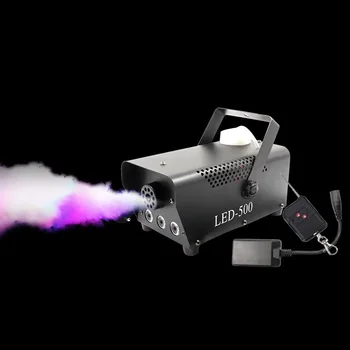 New Remote control LED 500W smoke machine RGB Mixed color fog machine professional smoke ejector stage equipment LED fogger