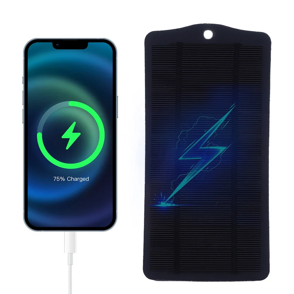 2.5 واط 5 فولت لوحة طاقة شمسية الخلايا الضوئية USB مقاوم للماء شاحن الهاتف المحمول شاحن البطارية الشمسية لبطارية 3.7-5 فولت #1