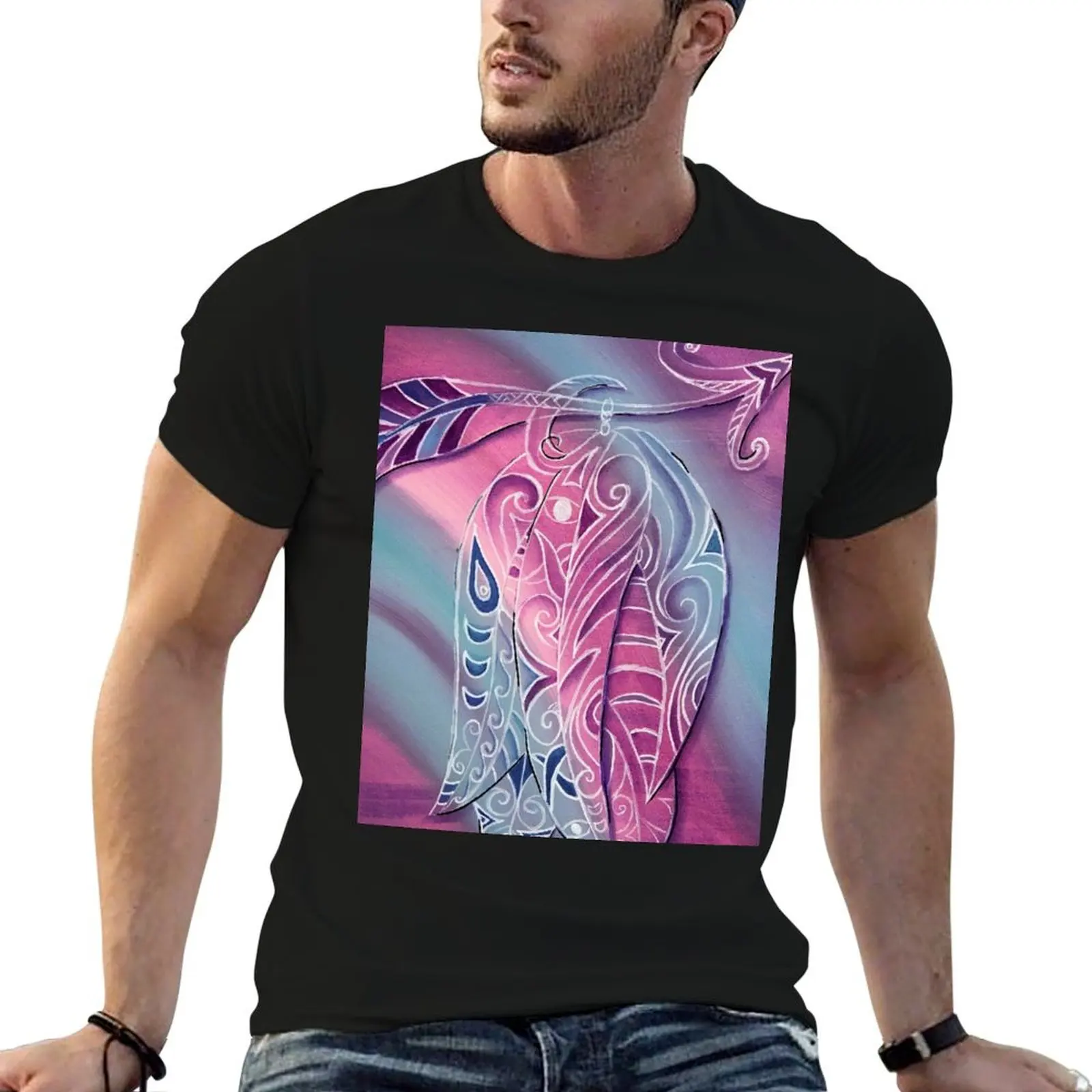

Maori Feather T-Shirt man t shirt cotton t shirt men 100% cotton luxury brand t shirt man luxury T-shirt