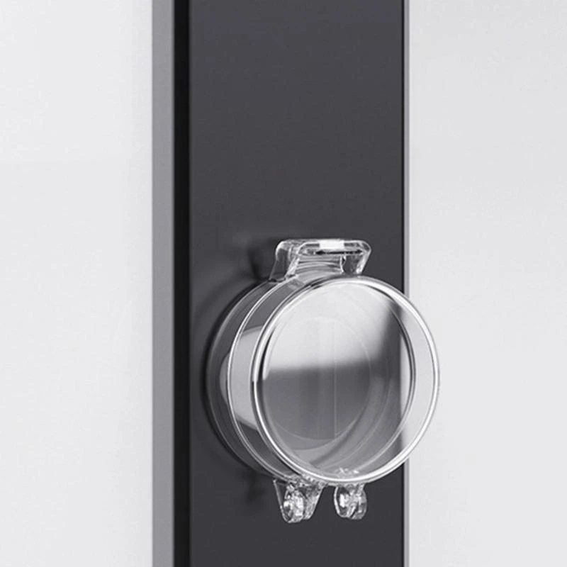 J15U 5 قطعة/الحزمة ديدبولتس قفل غطاء حامي السلامة يمنع قفل عرضي لباب الترباس واضح أبيض/أسود