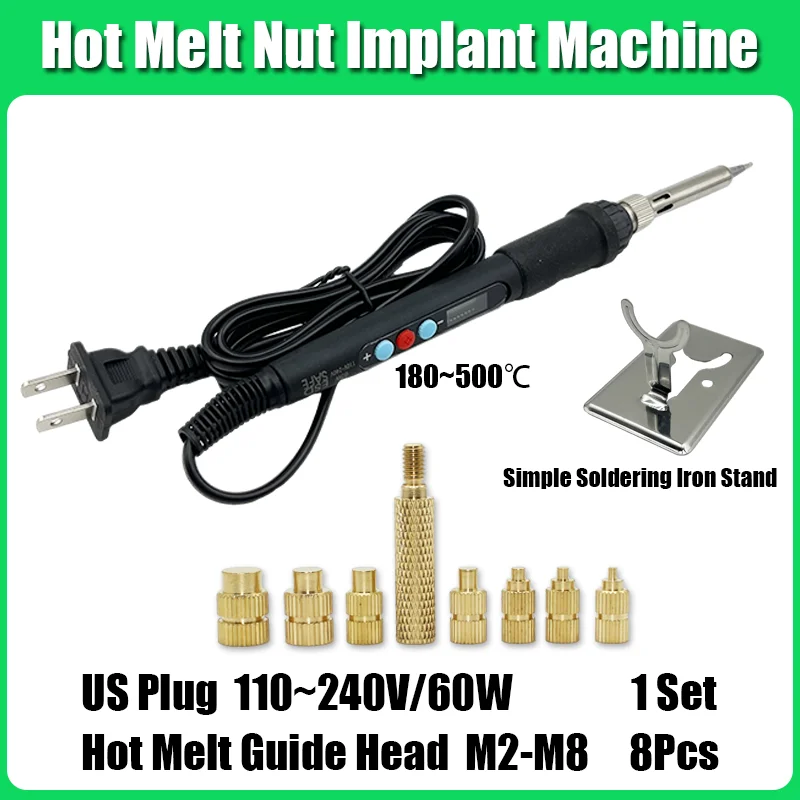 M2 M3 M4 Messing Einsatz Mutter Bolzen Schraube Implantation Maschine Hot Melt Rändelgewinde Wärme Lötkolben Spitze 3D Drucker Zubehör – Detail 14