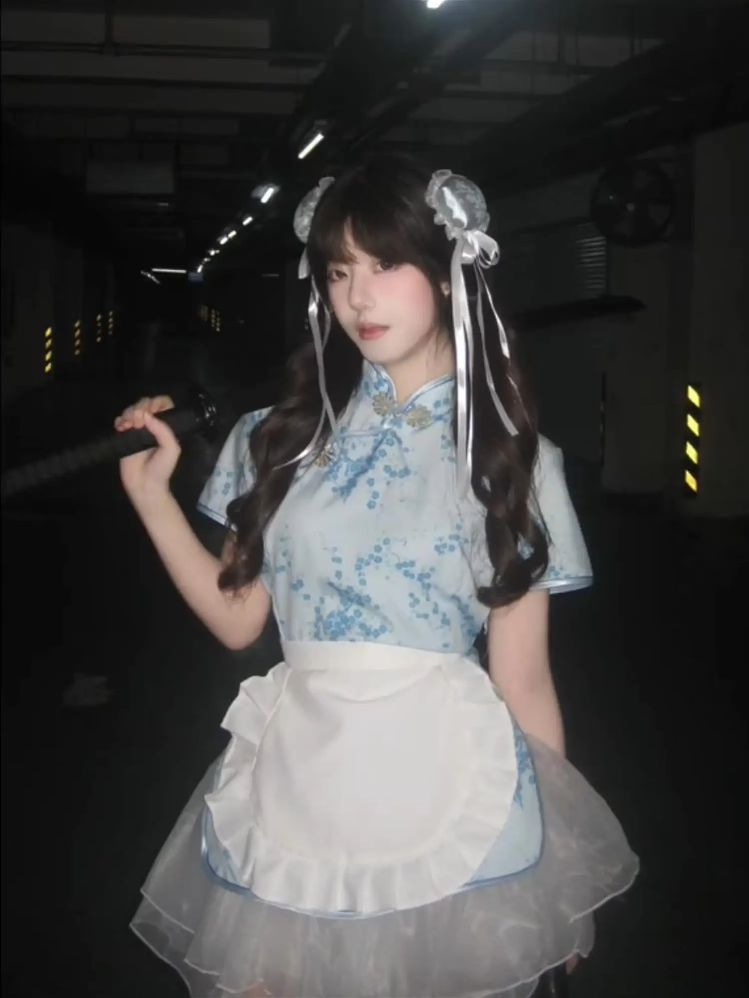 تنورة صينية جديدة من Sle Dr loween Cisas Cosplay orm تنورة خادمة ناعمة للفتيات ملابس يومية