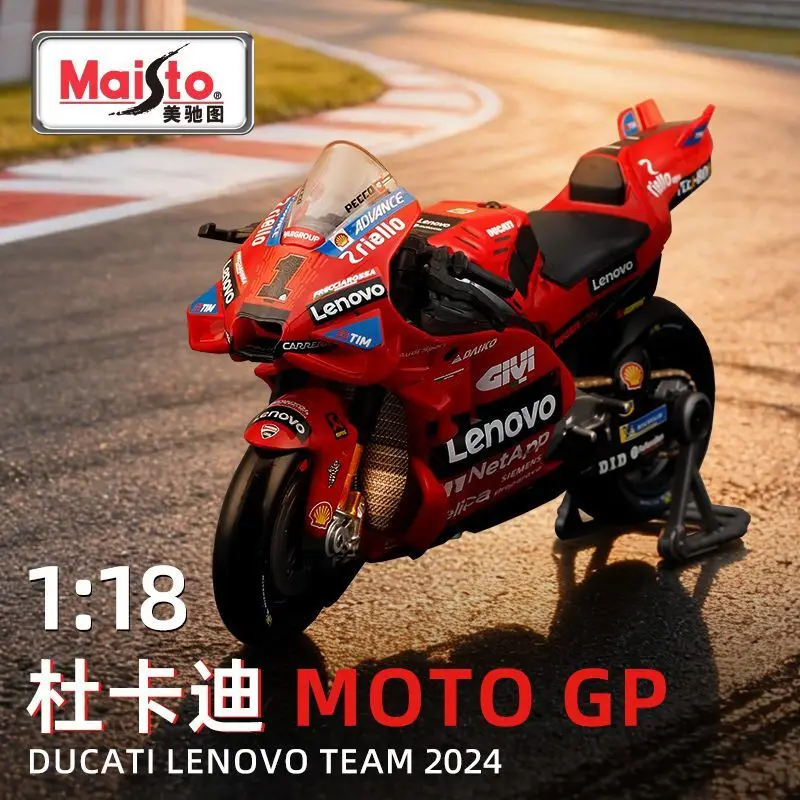 

Maisto 1:18 Ducati 2024 GP Alloy Car Model Metal Toy for Boys Birthday Gift Exquisite Collectible Decoration