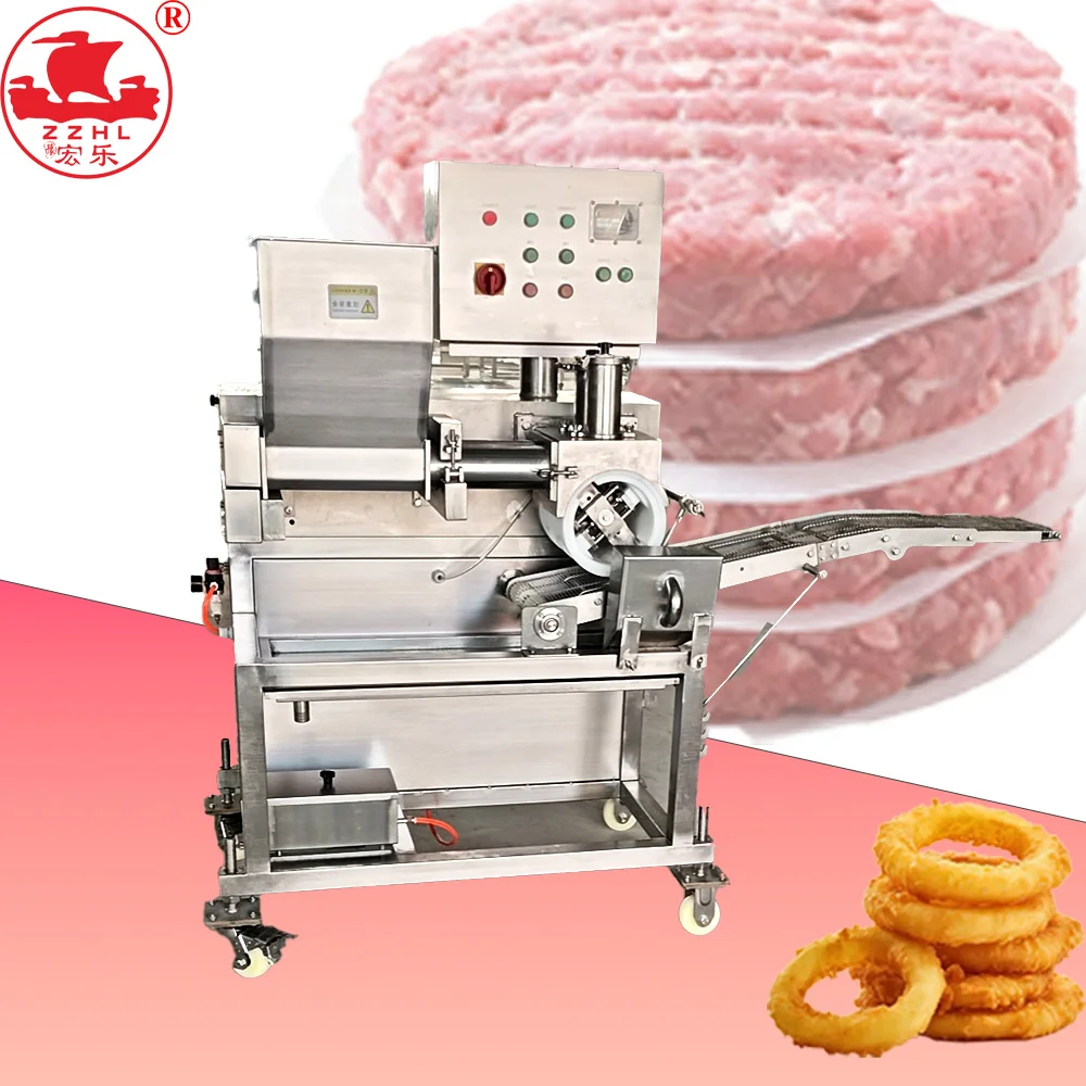 Industrial Meat Burger Patty Former Machine / Chicken Nuggets Making Production Line