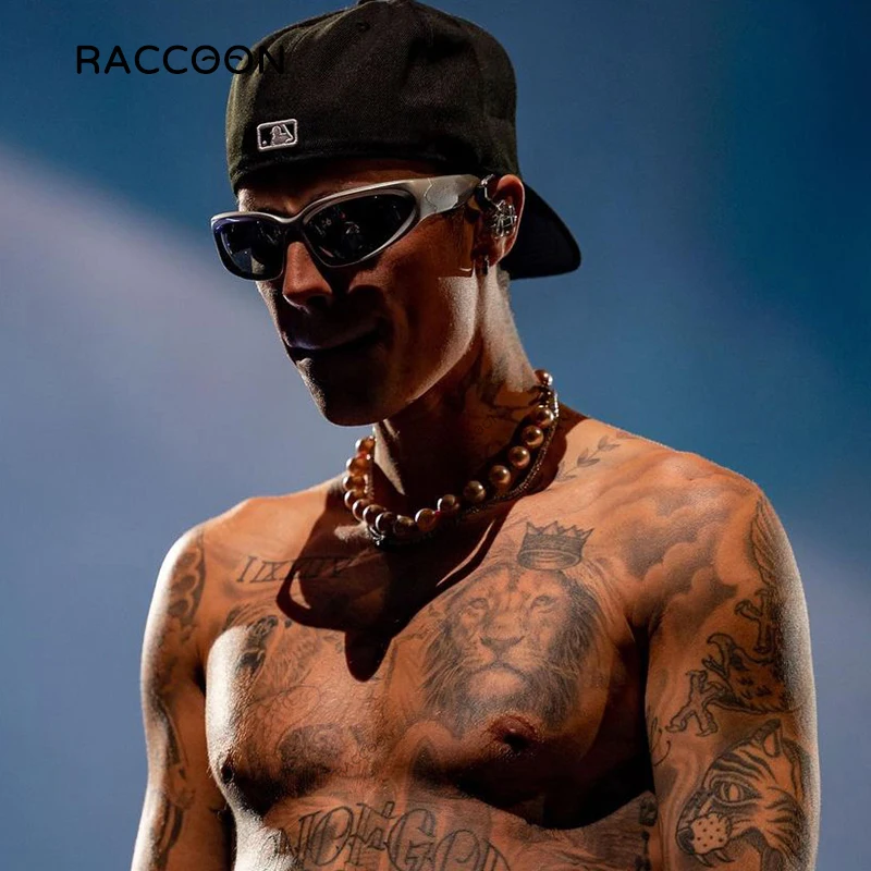 Vintage Y2K Sunglasses Men Fashion Hip Hop Steampunk Sun Glasses