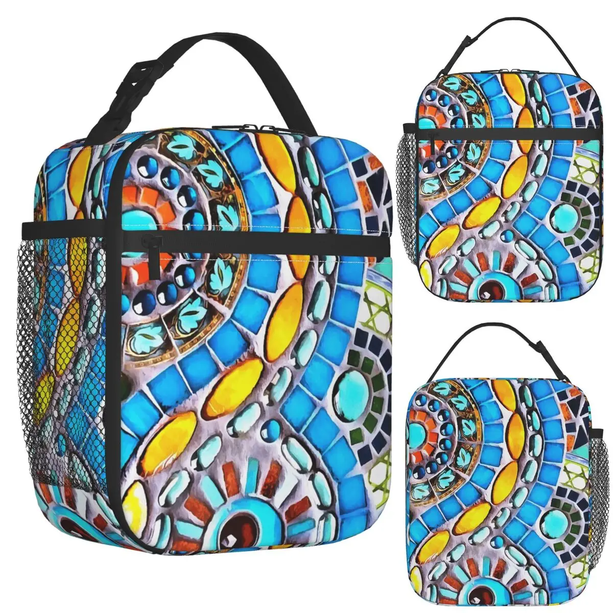 

Gaudi Barselona мозаичная изолированная сумка для обеда для школы, коробки для хранения бенто, герметичный контейнер-холодильник, термобокс для обеда, сумка