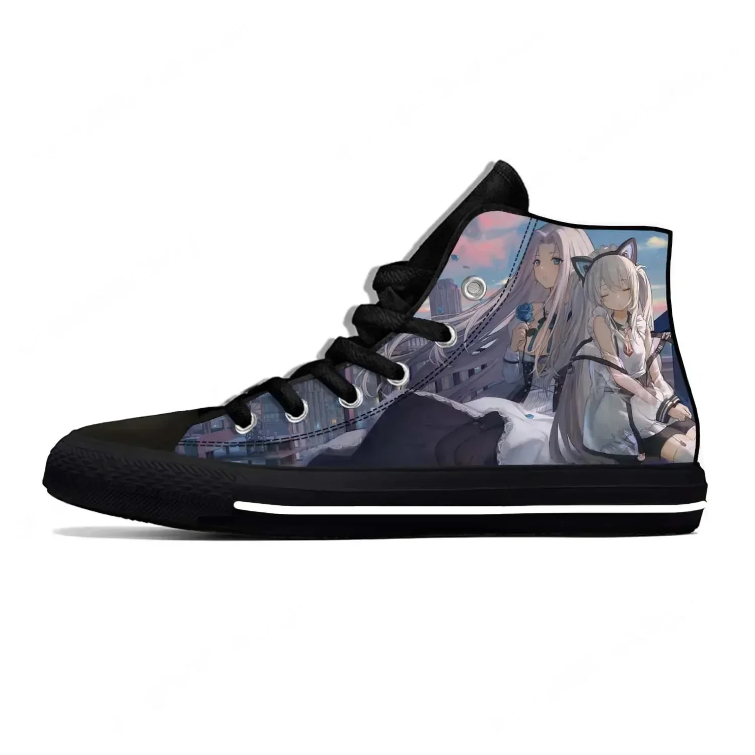 Hot Anime Azur Lane Lightweight Cloth 3D Print Funny Cool Fashion High Top Canvas Shoes Mens Womens Casual Breathable Sneakers