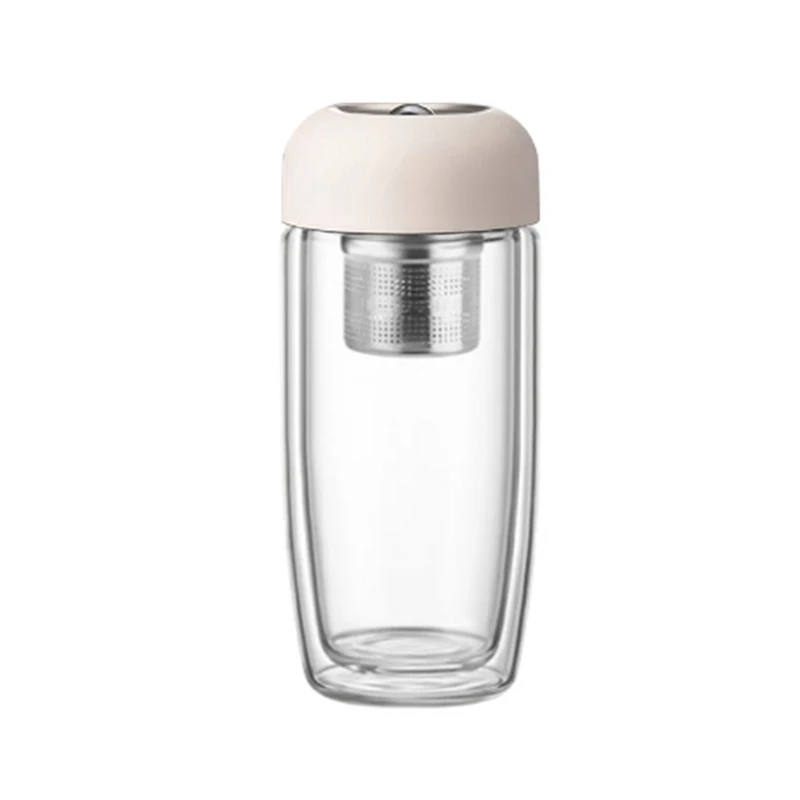 Imagem -03 - Duplo Espessamento Anti-escaldante Copos de Vidro Escritório Separação Magnética Chá Tea Bin Design Impermeável Leakproof Cup