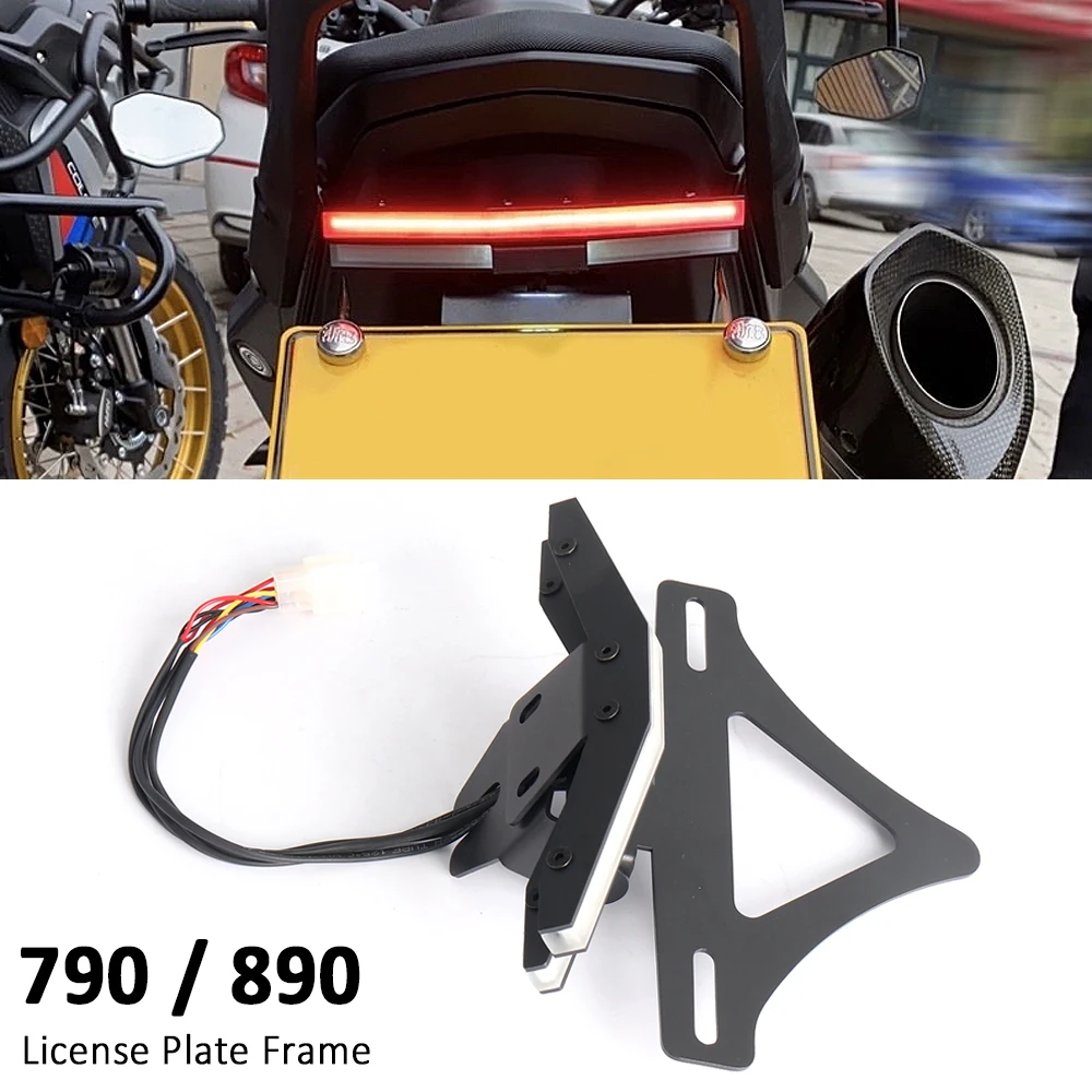 

Motorcycle License Plate Frame For DUKE 790 For Duke 890 2018-2025 License Plate Holder Taillight Turn Signal Bracket