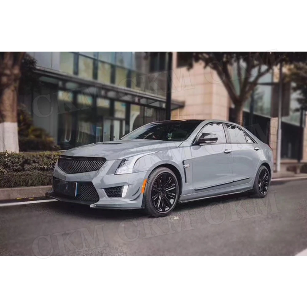 

For Cadillac ATS 2014-2017 Head Chin Lip Spoiler Engine Hood Bonnet Grill Mesh Car Styling PP material Front bumper Body Kit