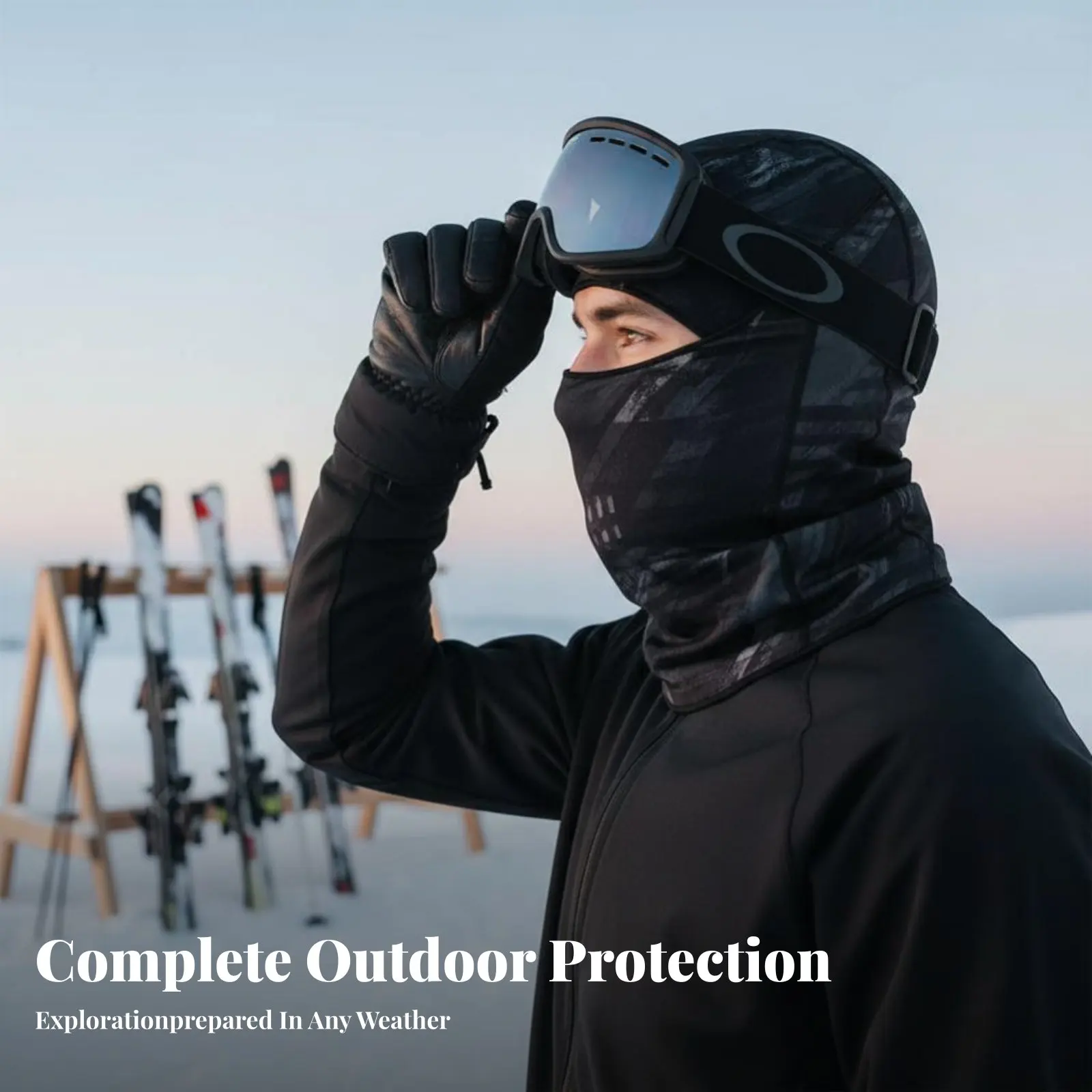 

Ski Face Cover, Outdoor Cycling Breathable Thermal Neck Warmer, Unisex Windproof Cold-Resistant P Cotton