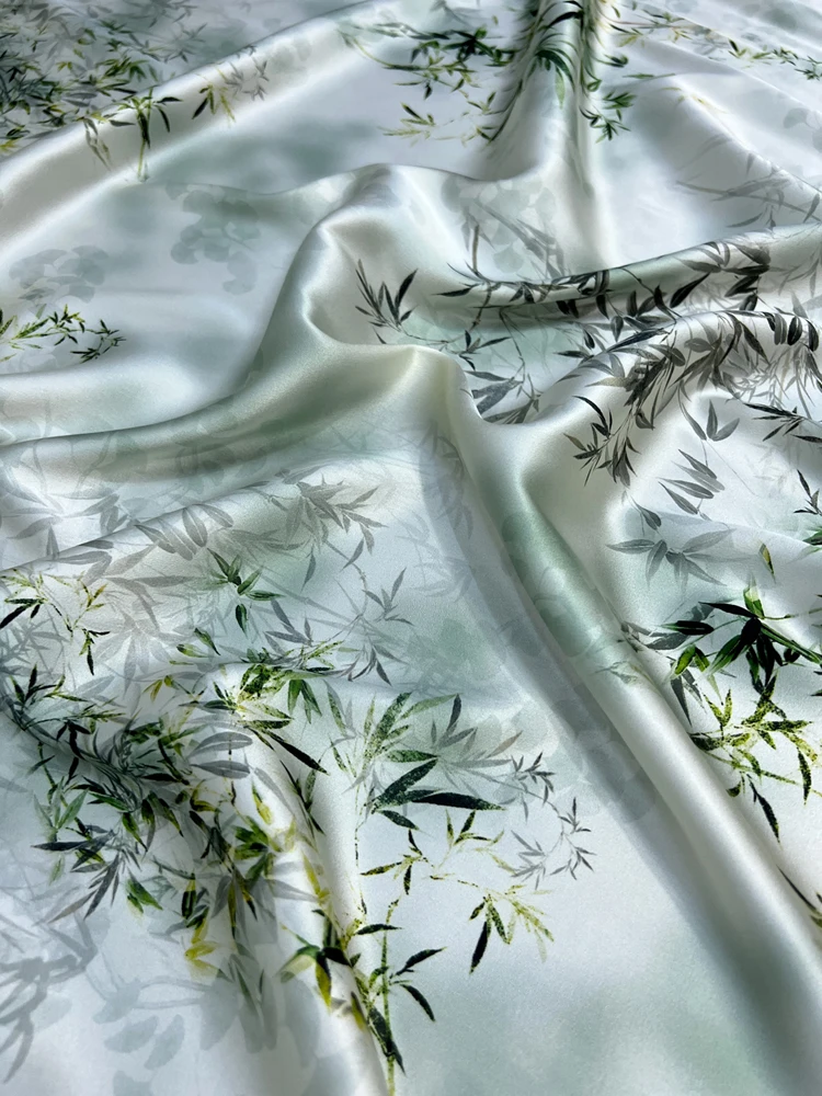 Tecido de Seda Esticado Cetim Bambu