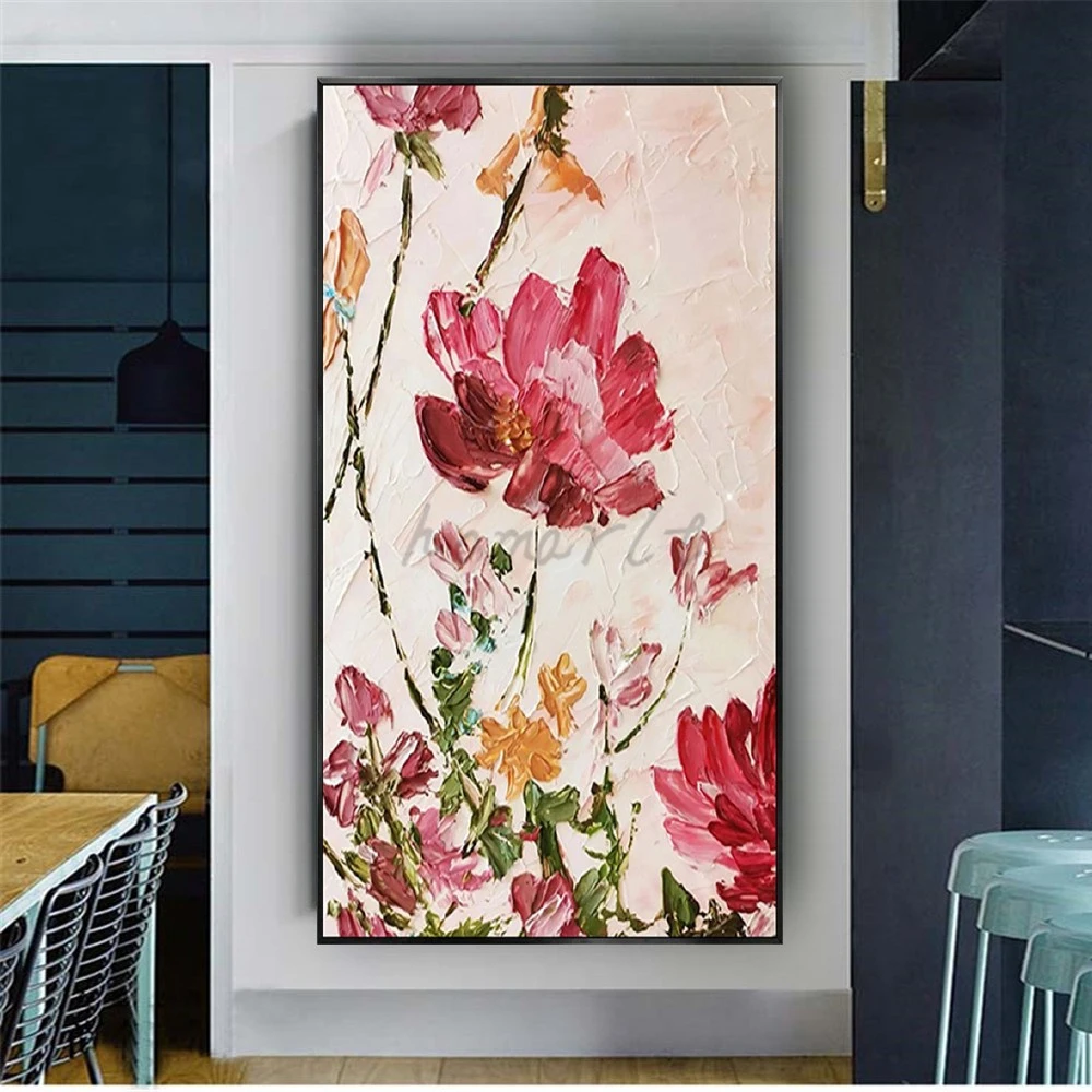 

Abstract Design Watercolor Flower Wall Art Pictures On Canvas Oil Painting Decor Home Living Room Simple Modern Poster Pendant