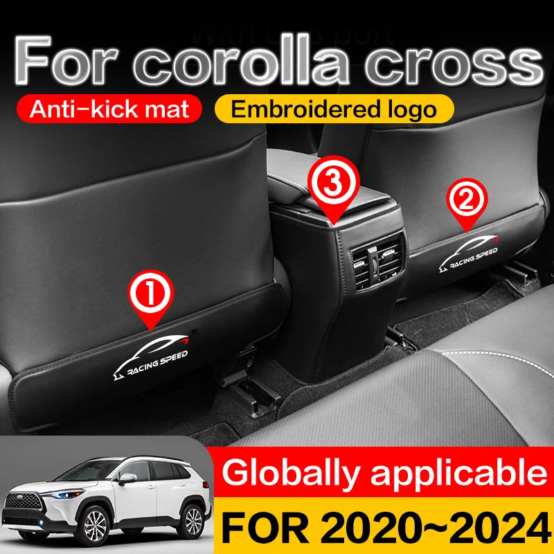 For Toyota COROLLA CROSS Seat protection 2020 2021 2022 2023 24 Accessories Accessory Car interior Seat anti kick pad