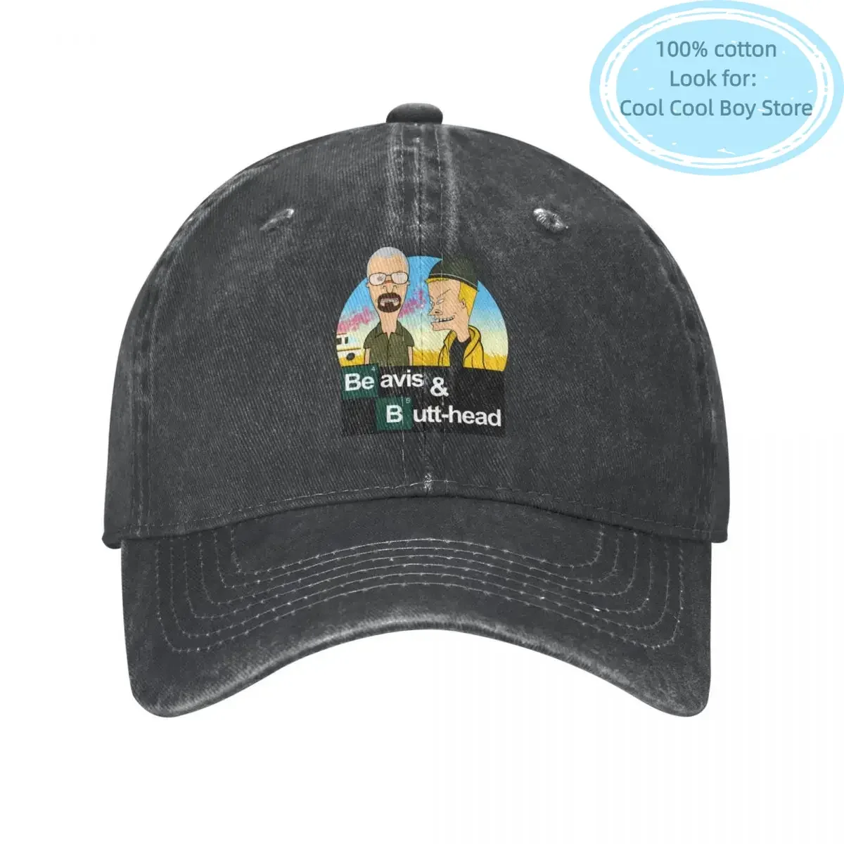 Breaking Beavis Baseball Caps Retro Distressed Washed Beavis and Butthead 90s Music Cartoon BB Sun Cap Outdoor Workouts Caps Hat