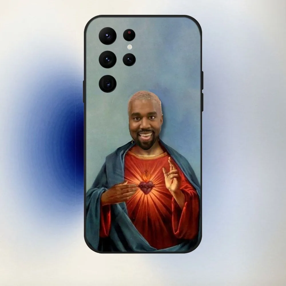 Funny K-Kanye West Yee Phone Case For Samsung S24,23,22,30,21,10,9,Ultra,Plus,Lite,FE,5G Black Soft Case