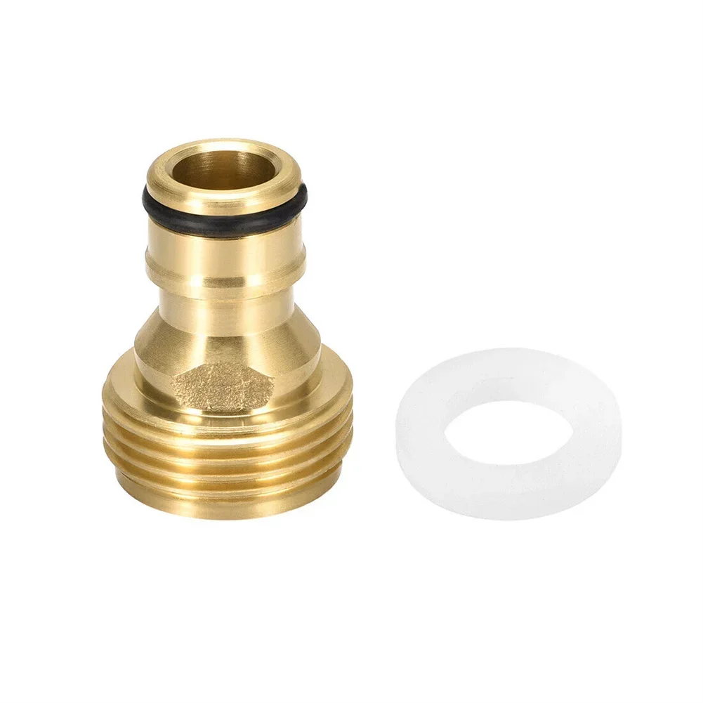 Adattatore per rubinetto per rubinetto domestico per industria esterna, connettore per rubinetto, raccordo adattatore per parti di tubi flessibili con filettatura maschio dorata in ottone