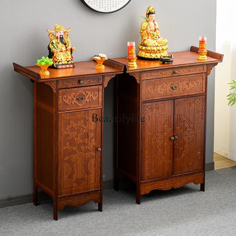 

LXHousehold offering table Buddhist platform Chinese-style shrine stand cabinet Gong Buddha table offering table incense caseSSS