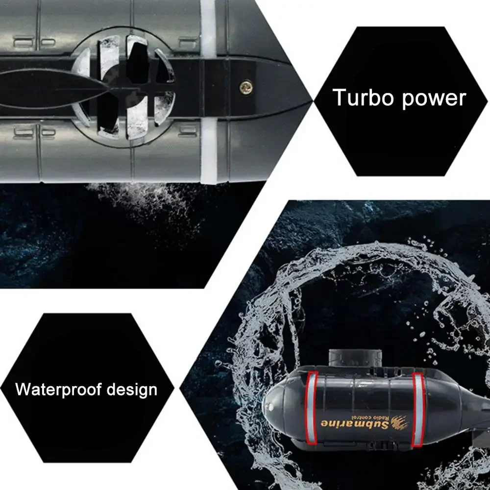 Mini RC Submarine Electric Speed Boat Remote Control Drone Pigboat  Simulation Diving Model High Speed Race Gift Toy Kids Child