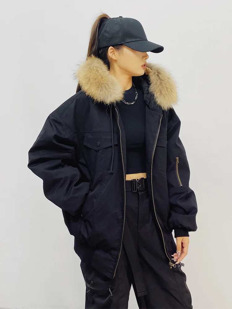 

Женская хлопковая куртка, зимняя теплая верхняя одежда, рабочая одежда с меховым воротником, пальто на молнии, длинное пальто с капюшоном све