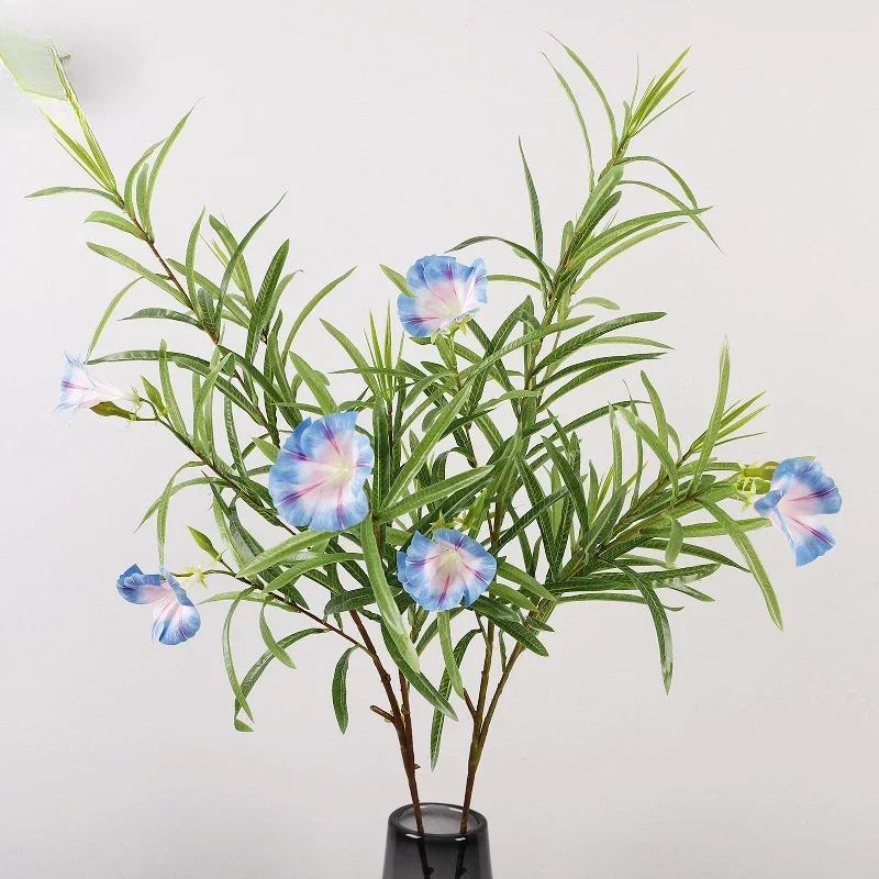 Simulation Flowers Silk Phlox Green Plant Floral Hotel Decorative Artificial Morning Glory Plant Room Decoration Fake Flower