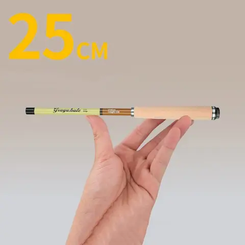 울트라 짧은 휴대용 26CM 스트림로드 탄소 섬유 낚싯대 텔레스코픽 마이크로 개체 초경량 및 하드. 1.2M1.5M1.8M2.4M