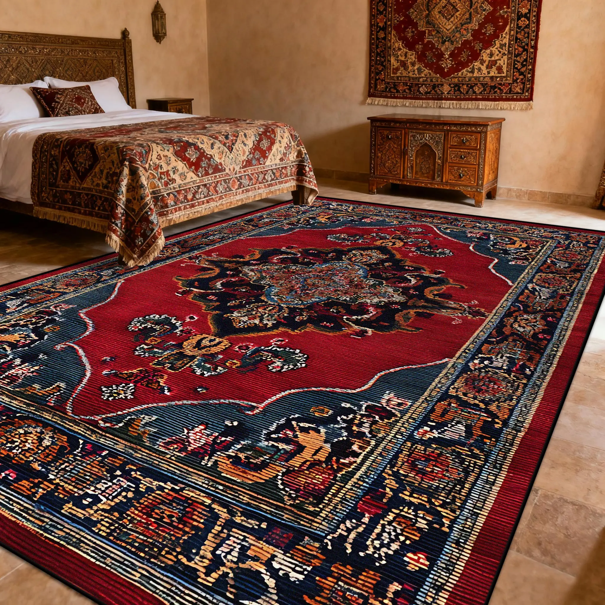 

Персидский моющийся пушистый роскошный ковер для гостиной, украшение для спальни, прикроватный складной мягкий ковер, легко чистящиеся коврики большой площади