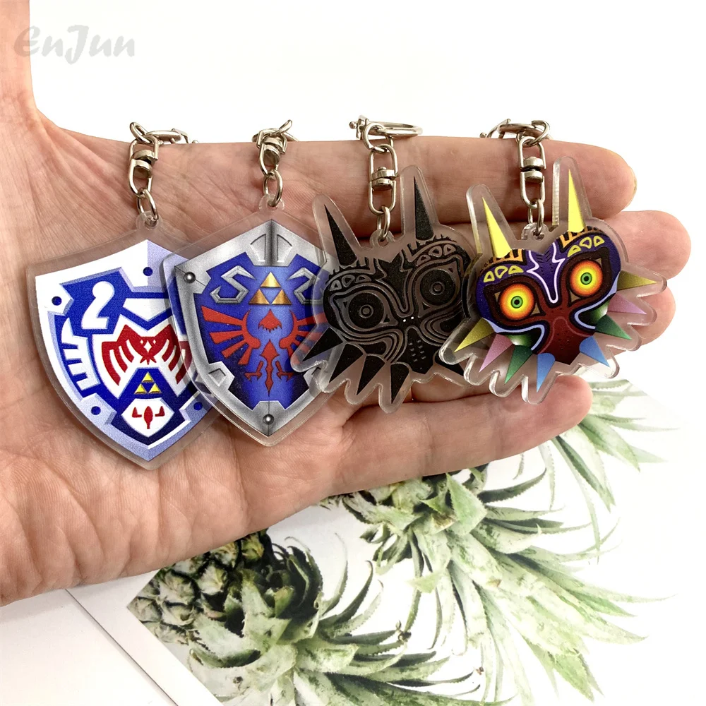 Triforce Symbol Hylian Shield Keyrings Breath of The Wild Sheikah Eye Majora's Mask Sword Zeldas Tears of The Kingdom Key Chain