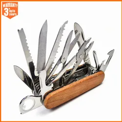 Coltello da tasca multiuso 17 in 1 coltello pieghevole portatile coltello da campeggio tascabile in acciaio inossidabile coltello pieghevole multifunzionale