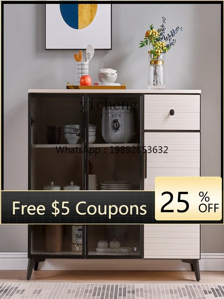 u11  Gold Dining Side Modern Simple Home Kitchen Storage Cabinet Locker Living Room Tea Cabinet