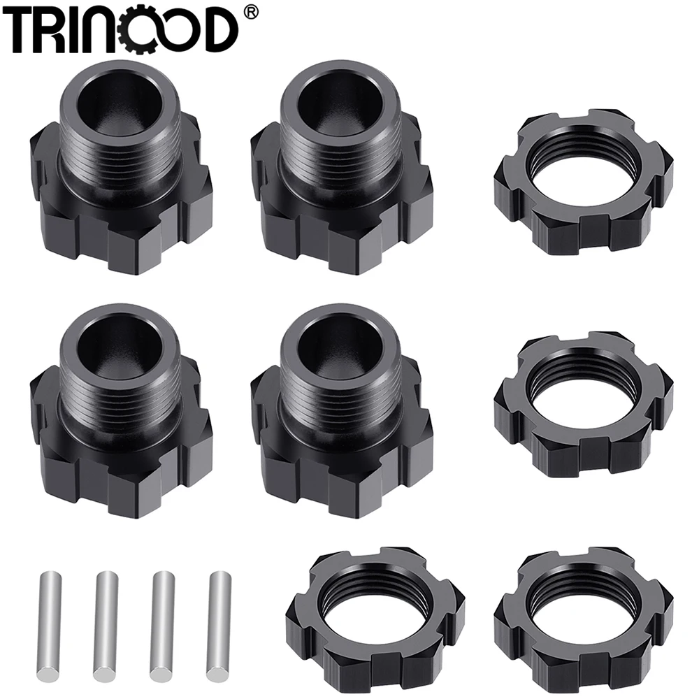 TRINOOD 4Pcs Aluminum Wheel Hex Hub Adapter Nut Pins for 1/8 A-RRMA KRATON V4 V5,  EXB Upgrade Accessories