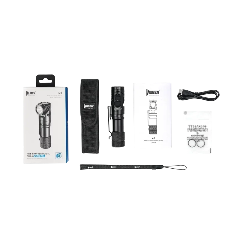 WUBEN L1 L1 Dual Light Sources Flashlight Pre-sale 2000Lumens Rechargeable Wih Power Bank Include 4800mAh Battery