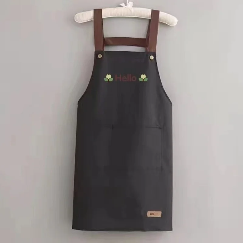 Waterproof Oil-proof Apron Adult Sleeveless Apron Household Summer Apron Premium Feeling Household Waterproof Oil-proof Bibs