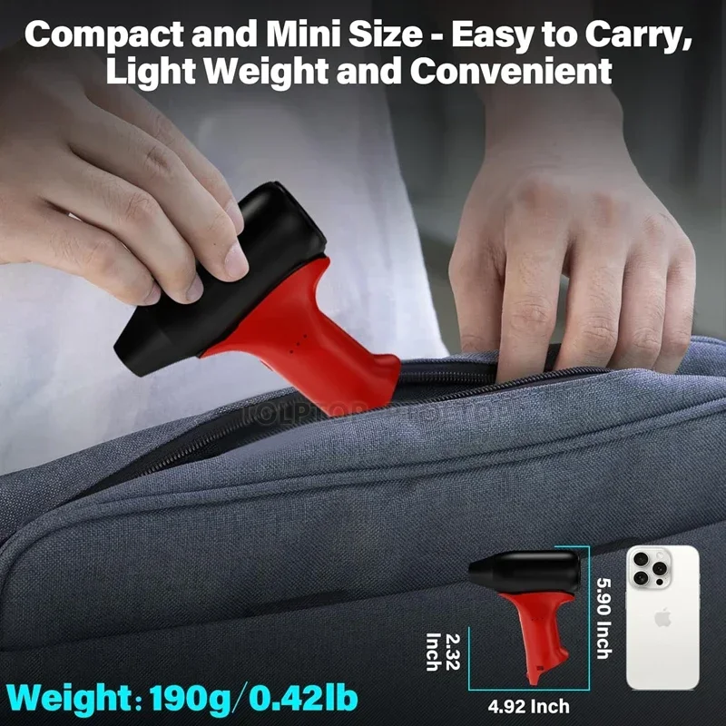 Přenosný turbínový ventilátor pro Milwaukee 12V baterii, bezkartáčový elektrický turbínový ventilátor s tryskou, ruční foukání prachu - náhled 5