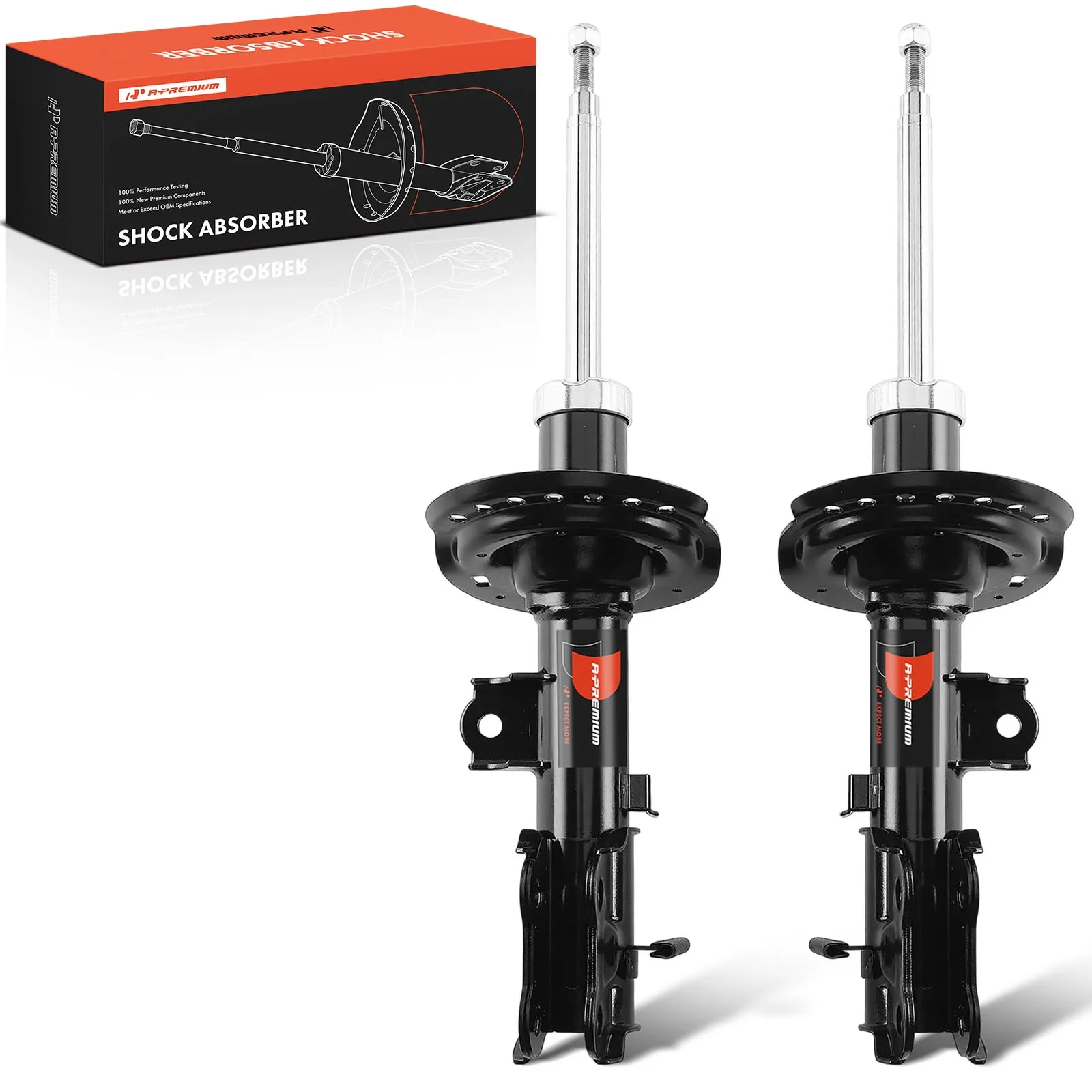 A-Premium Pair Front Left & Right Shock Absorber for Hyundai Accent 2012-2017 Kia Rio 2012-2017