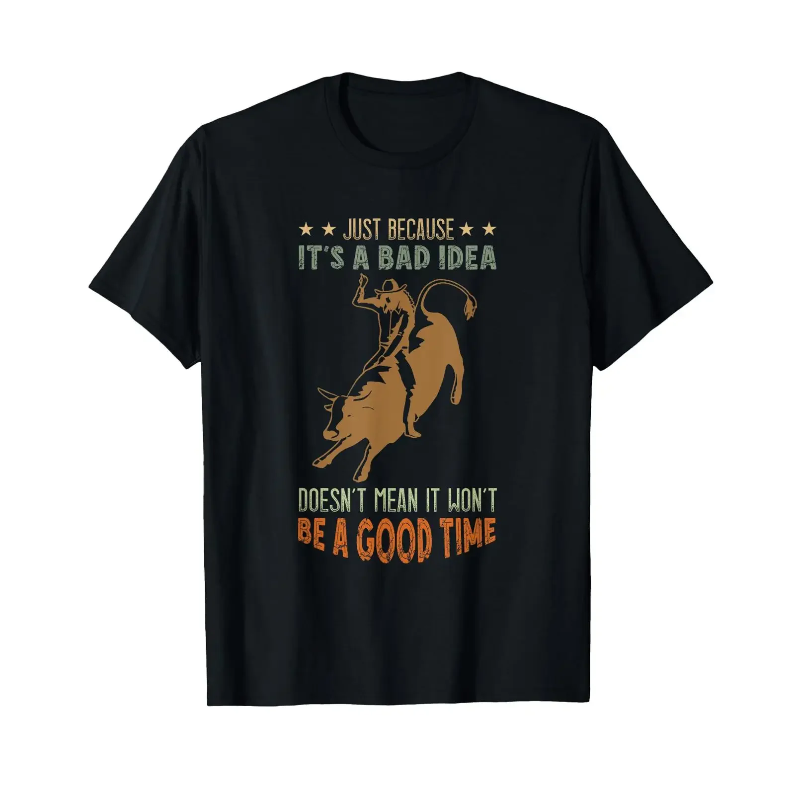 Bull Riding A Good Time Rider Western Rodeo Cowboy T Shirt vintage Washed graphic streetwear Slightly Stretched Soft Stylish