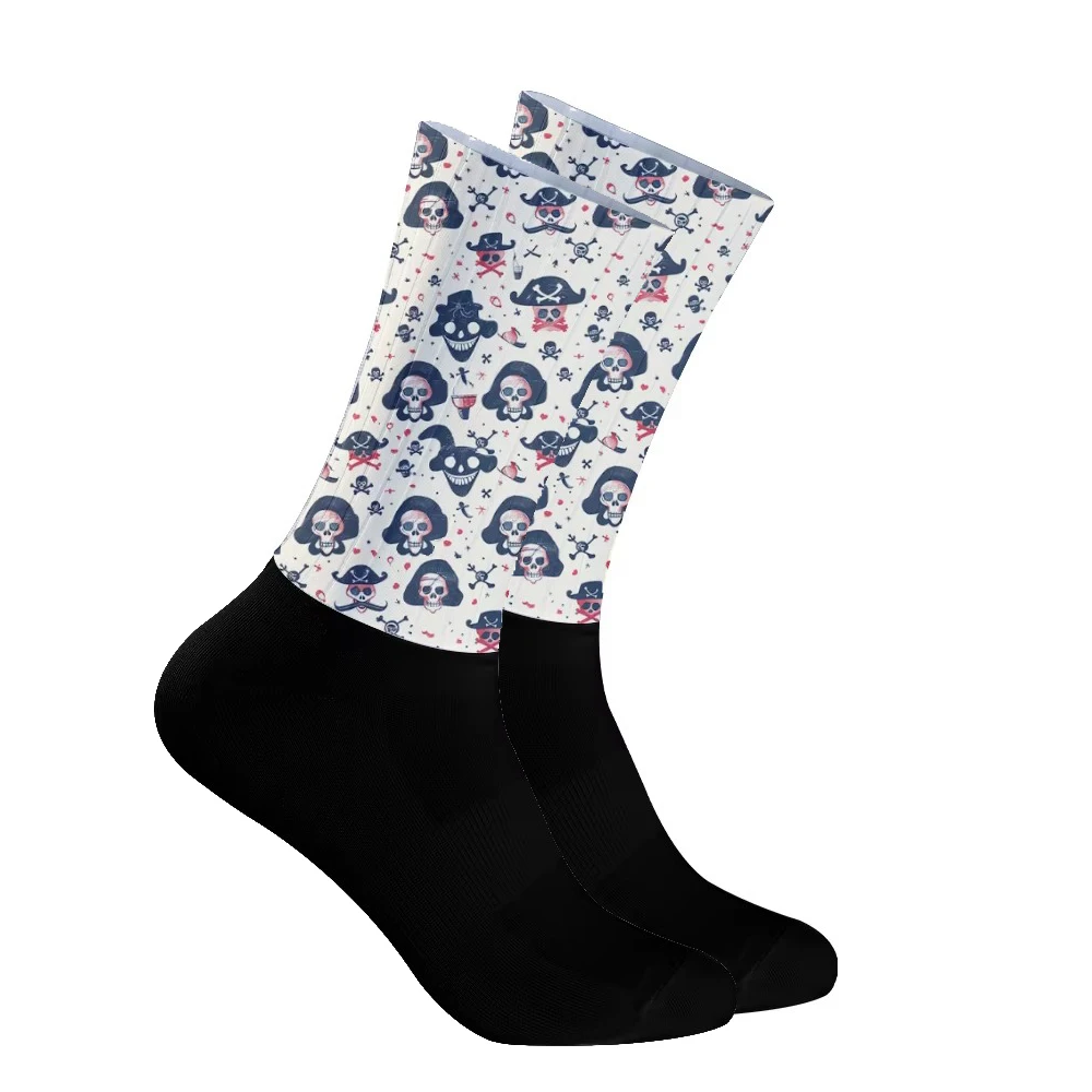 

2025 Anti Slip Seamless Silicone Pro Team Aero Socks Breathable Cycling Socks Outdoor Running Sport Champion Rainbow Bike socks