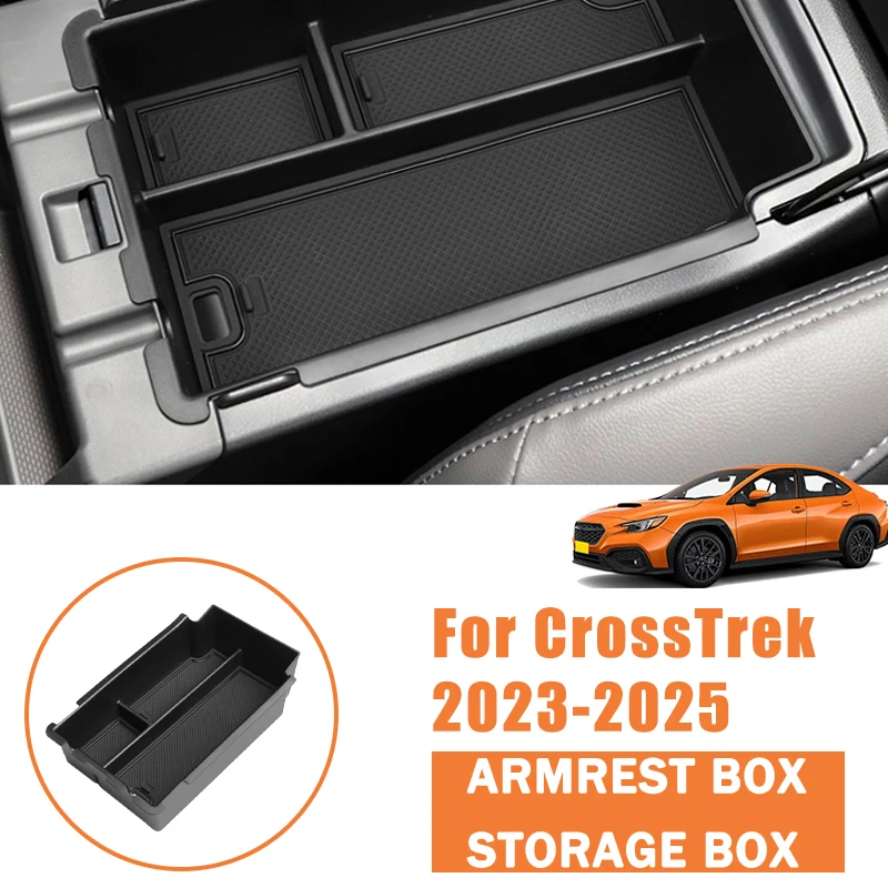 

For Subaru CrossTrek 2023-2025 2024 Armrest Storage Box Stowing Tidying Organizer Box Car Interior Accessories Supplies