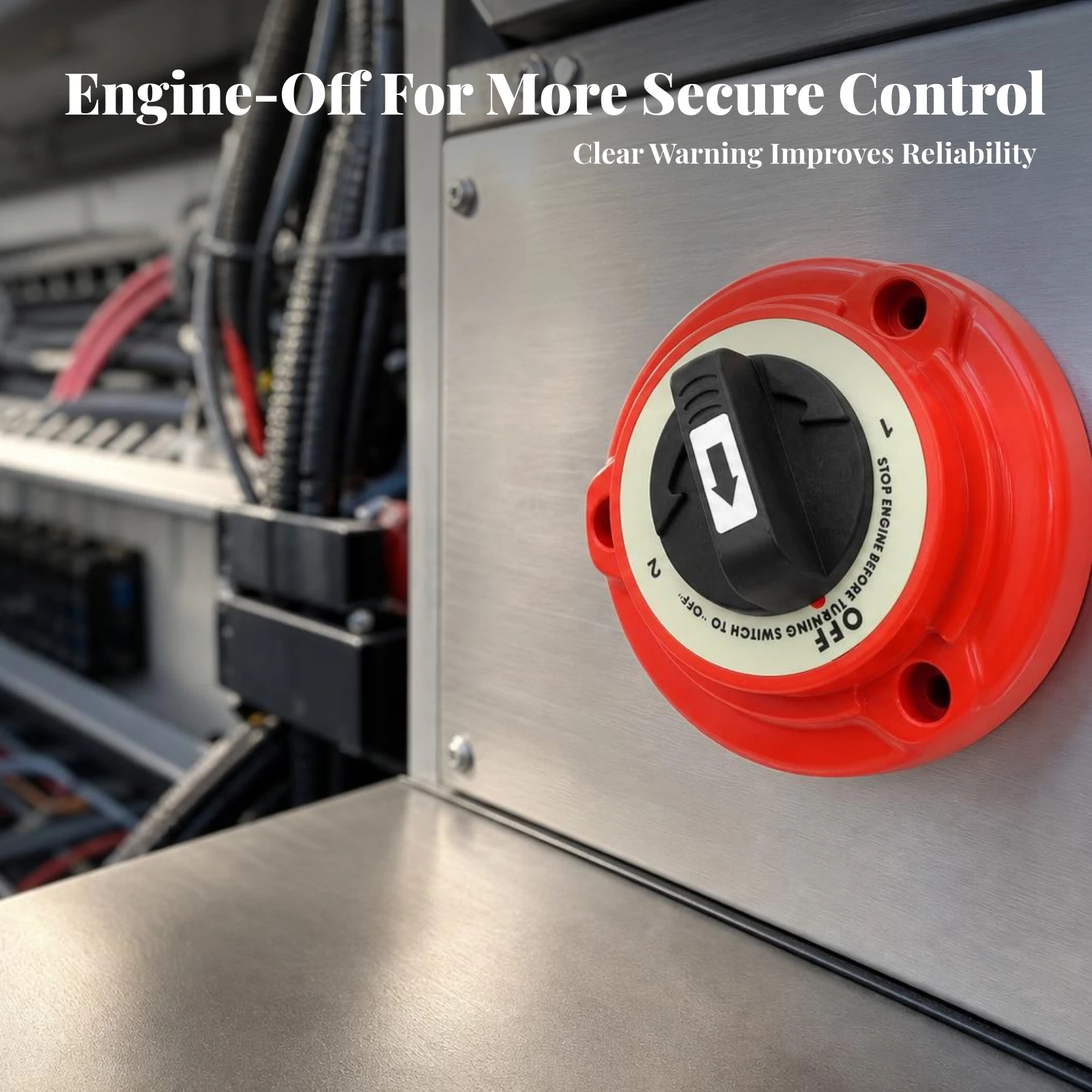 

Flame-Retardant ABS Housing Mounting Holes Battery Disconnect Switch 12V 24V Vehicle Power Part Dual Battery Switch