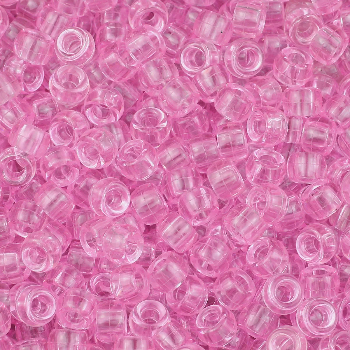 100-400pcs 6*9mm Colorful Transparent Large Hole Pony Beads For Jewelry Making Diy Hair Dirty Braids Bracelet Necklace Wholesale image 3