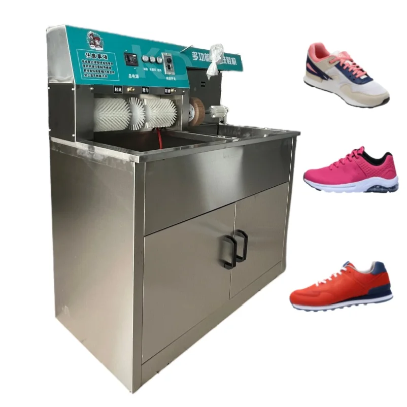 Commercial Sneaker Washer, Stainless Steel 110x58x120cm Industrial Shoe Washing Machine, Heavy Duty Shoe Dryer Combo