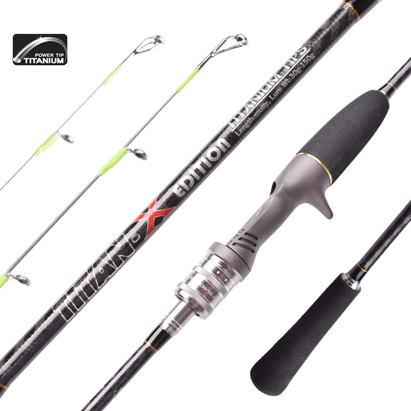 Imagem -06 - Mavllos-titânio Fundição Vara de Pesca Sólido mh lh Dicas Lure 6080g 80120g Carbono de Água Salgada Polvo Pesca Jigging Rod