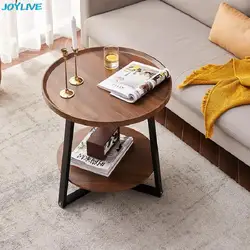 JOYLIVE Tea Table Simple Modern Sofa Side Table Household Round Double-layer Side Table 2022 New Dropshipping