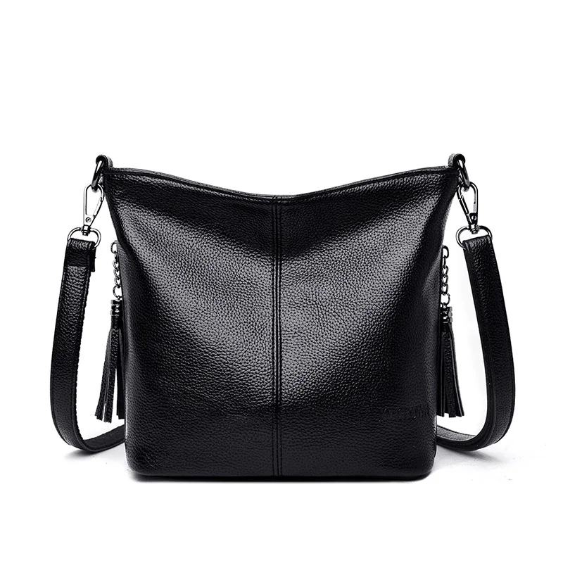 New Shoulder Bags for Women's Soft Water Designer Luxury Leather Handbags Female Messenger Crossbody Bag Vintage Retro Tote Bag