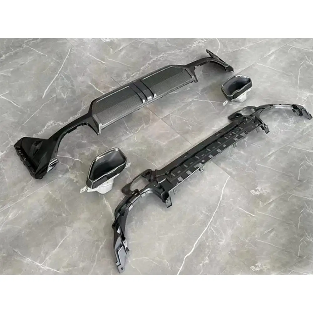 M 스타일 리어 범퍼 디퓨저 스포일러 배기 팁 바디 키트, BMW 3 시리즈 G20 G28 LCI 340 2023 + 용 액세서리