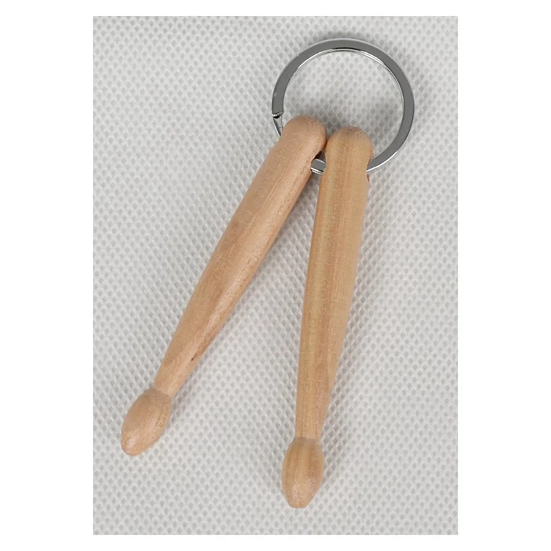 

ABHT-60X Mini Drum Stick Key Chain Wooden Drum Stick Key Ring Percussion Stick Buckle Ring Drumstick Jewelry