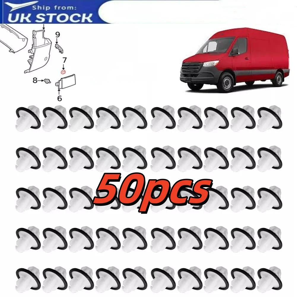 

50Pcs Side Body Trim Moulding Clips Set Exterior Door Car Accessories For Mercedes Sprinter 907 910 2019-On 9109910000